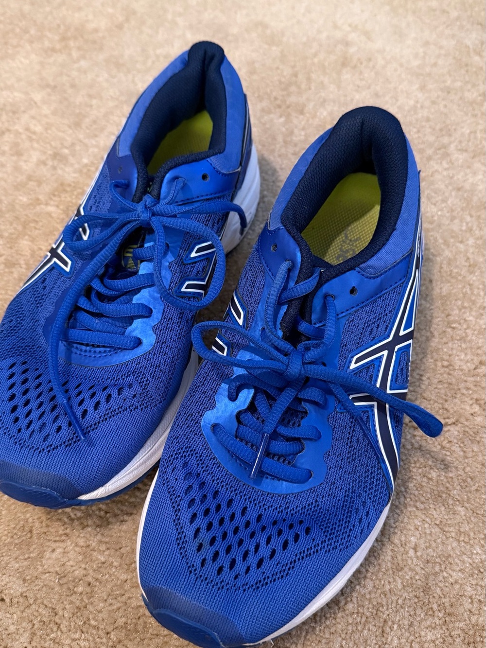 Women’s Asics Royal Blue and White Running Shoes